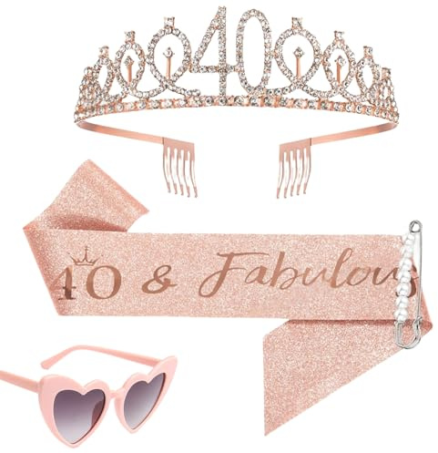 Écharpe décorative pour femme 40 ans et diadème