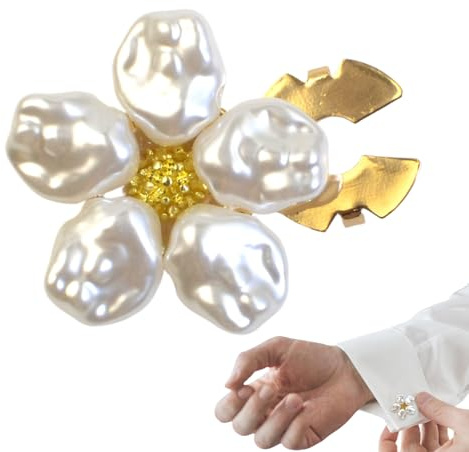 Cubrebotones Para Blusas De Mujer - Suministros De Costura Elegantes Con Aleación Florar Y Perlas Falsas,De Botones De Perlas | Para Oficina Negocios Viaje Blusas Vestidos Camisas Damas
