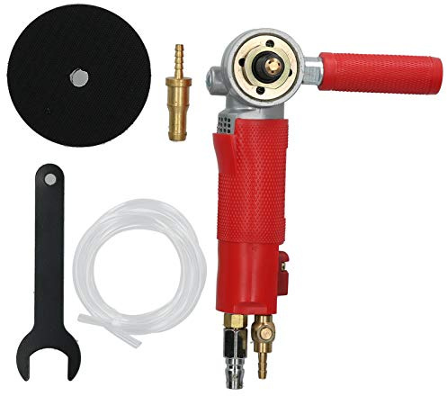 Baxnore Molino de agua neumático profesional Lijadora de aire de 4 pulgadas Herramienta de amoladora pulidora húmeda con 4300 RPM de alta velocidad para pulido de superficies de pi