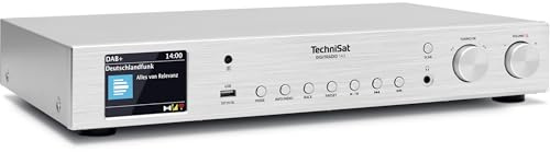 TechniSat DIGITRADIO 143 (V3) - Sintonizador HiFi Internetradio (Radio Digital Dab+, Streaming Audio Bluetooth, Spotify Connect, Antena con Cable, Mando a Distancia, Ancho 43,5 cm), Color Plateado