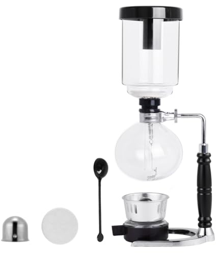 YUCHENGTECH Caffettiera a Sifone,Vetro,3 Tazza (360ml)