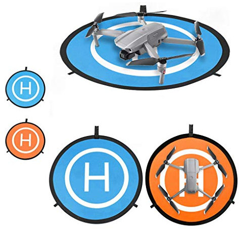 DJI Landeplatz für Mavic Mini 4K/Air 3/Air 2S /Mini 2, Universal Wasserfest 55cm Faltbar mit Reflektierenden Funktion für Nachtflüge und Landnägel für Stabilität in windigen Umgebungen