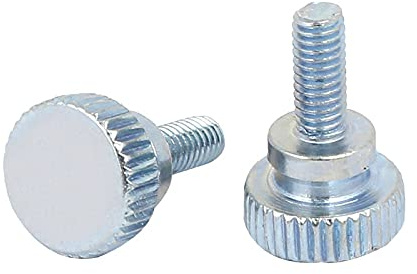 10 Pcs Galvanized Flat Knurled Head Fully Threaded Thumb Screws Bolts Fastener,Thumbscrew Threaded Knurled Grip Knobs Thumb Screw,Vesa Screws, Monitor Mount Screws for TV and Monitor Mount(M3x16mm)