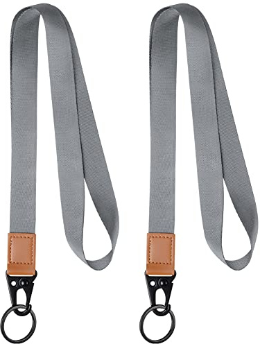 Vicloon Nyckelband, 2 st märkesband, nackläderband polyester nackrem med Olecranon-spänne avtagbara nyckelband för ID-bricka hållare nycklar telefon