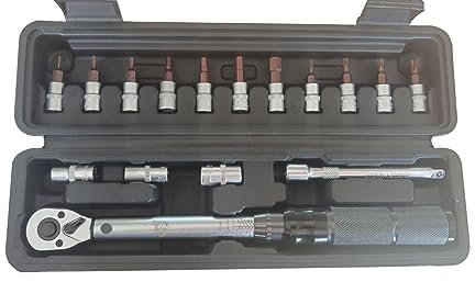 Stahl-Faust Drehmomentschlüssel 1/4 für PKW Fahrrad Motorrad Bit Set 2-24 NM