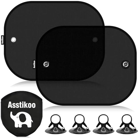 Asstikoo Car Window Shades for Baby (Light Black)