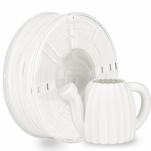 LVVJ3D ASA Filament 1.75mm Weiß,3D Drucker Filament ASA, Hohe UV Beständigkeit,Geruchsarm,Perfekt für den Druck von Outdoor Funktionsteilen,Passend für die meisten FDM 3D Drucker, 1kg/Spule
