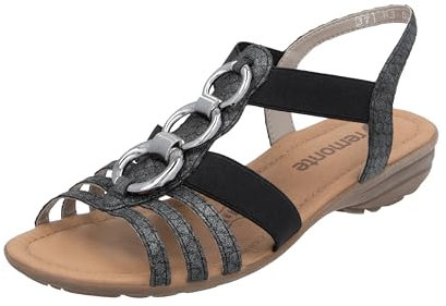 Remonte Damen R3605 Riemchensandalen, Grau, 39 EU