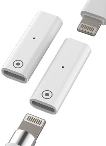 Adaptador Lightning hembra a Lightning hembra para iPhone Pencil de 1ª generación (lote de 2) para iPad Stylus cargador de repuesto accesorio certificado para Apple MFI Pen Generation