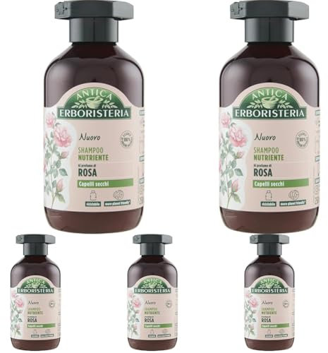 Antica Erboristeria Shampoo Rosa, 250ml (Confezione da 5)