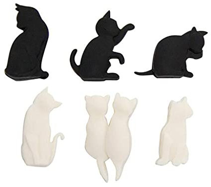 JOERBABU Lot de 6 marqueurs de verre à vin en silicone pour chat - Reconnaisseur décoratif pour la maison, le festival, la fête de mariage