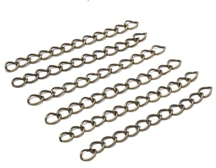 WENH 100 st/parti förlängningskedja med svans, förlängda förlängningskedjor, kontakt 50 mm 70 mm for smyckestillverkning(Antique bronze,7cm)