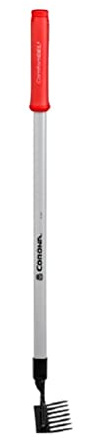 Corona Tools GT 3234 Reach 7-Tine Extended Rake, Silver,RED,Black