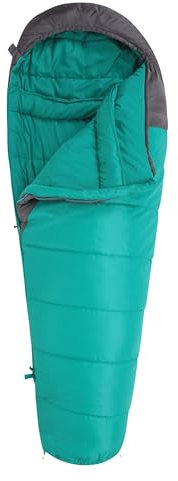 Mountain Warehouse Summit 250 Sleeping Bag - 3/4 Season Insulated & Mummy Shaped Bag - For Spring Summer, Camping & Trekking Teal Left Handed Zip - Regular Length (200cm)