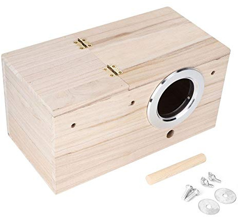 Fdit1 Durevole Nido di Uccelli in Legno Natural Bird House Cockatiels Scatola di Allevamento di Uccelli per colombaia Passero Piccolo Animale