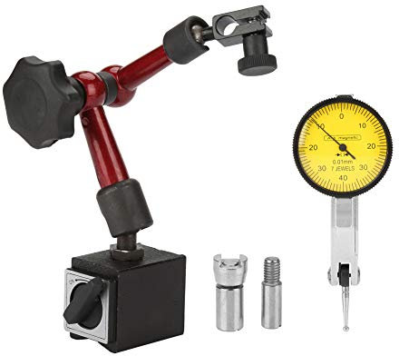 Samfox Magnetic Base Holder, Flexible Strong Magnetic Gauge Stand Base Holder Bracket Tool with Lever Dial Test Indicator Gauge