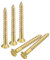 sourcing map Brass Wood Screws, 40Pcs M2.5 x 25mm Slotted Drive Flat Head Self Tapping Screw Countersunk for Woodworking Furniture