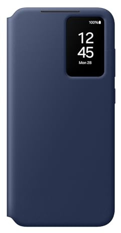 Samsung Smart View Wallet Case EF-ZS721 für Galaxy S24 FE, Smartphone-Cover, Handy-Hülle, Kartenfach, Sichtfenster, Blue