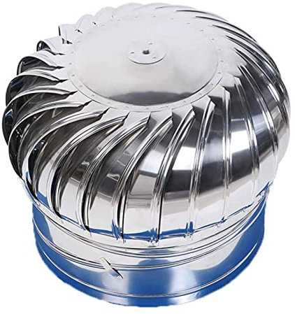 ZGFHNY Toit en Acier Inoxydable, Ventilateur de Grenier, Cheminée Rotative, Évents de Toit, Évents de Toit pour Maisons Grenier(10cm)