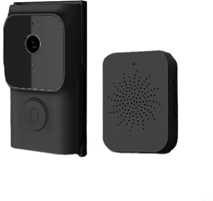 ZYNCUE Videocitofono wireless WiFi intelligente con notifiche remote e batteria a lunga durata (nero)