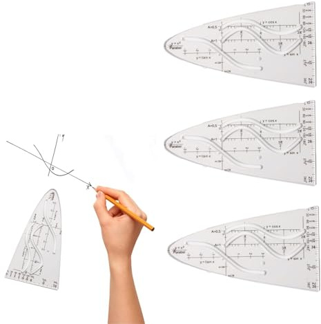3 Stück Parabelschablone Mathe,Normalparabel Schablone,Kurvenschablone,Parabel Schablone,Schablone Einheitsparabel,Parabel Lineal Für Studenten,Büro,Designer,Malerei,Sinus,Kosinus,Tangens