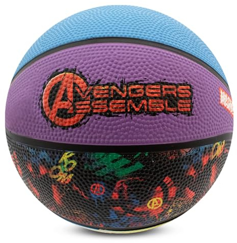 Hy-Pro Offiziell lizenzierter Avengers Basketball Größe 5 - Indoor & Outdoor Basketbälle mit Marvel-Design und Avengers-Grafik - Kleiner Basketball - Anti-Rutsch-Material