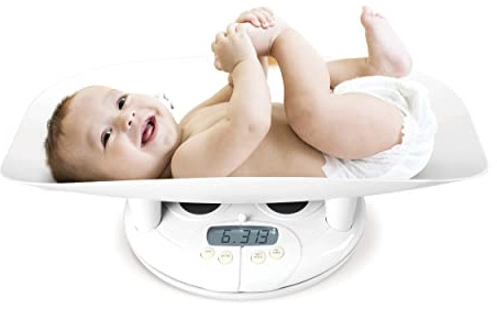 dBb Remond - Pèse Bébé Électronique - Balance Numérique Nouveau-Né Jusqu'à 20 kg - Précision 10 gr - Fonctions Tare & Poids-Bloc - Plateau Amovible - Affichage LCD - Blanc