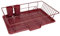 Sweet Home Collection Dish Rack Drainer 3 Piece Set with Drying Board and Utensil Holder, Metal, Plasic, Burgundy