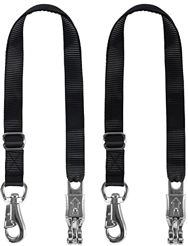 Rosemarie Adjustable Nylon Cross Tie, Trailer Tie for Horse Haulage with Panic Snap and Bull Snap - Adjusts from 48 to 86, 1 Wide
