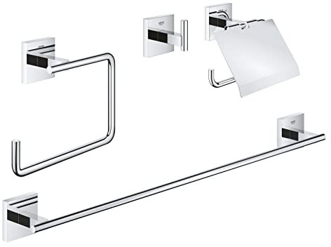 GROHE Start Cube - Bad-Set 4-in-1 (Material: Metall, verdeckte Befestigung), chrom, 41115000