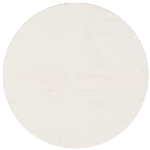 Camerina Tischplatte Weiß Ø30x2,5 cm Massivholz Kiefer Holzplatte Tischplatte Wetterfest Tischplatte Holz Tischplatte Wetterfest Tischplatte