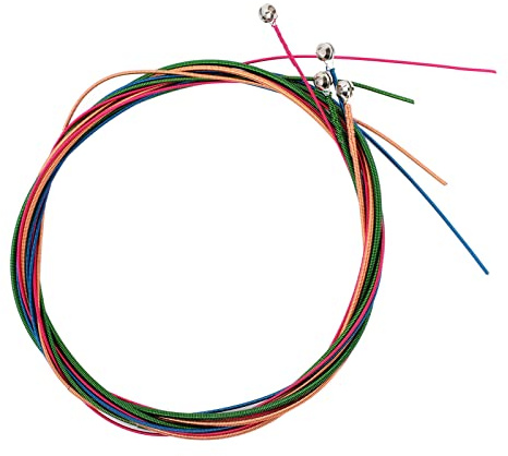 Kit de Cordes de Guitare 4 Pièces Kit de Cordes de Guitare Cordes Colorées pour Basse électrique, Fil d'acier Inoxydable Noyau Intérieur Cordes Colorées pour Basse électrique