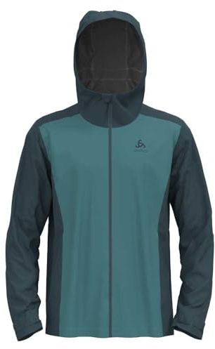 Odlo Men's Aegis 2.5L Waterproof Hardshell Jacket rain, Dark Slate-Arctic, M
