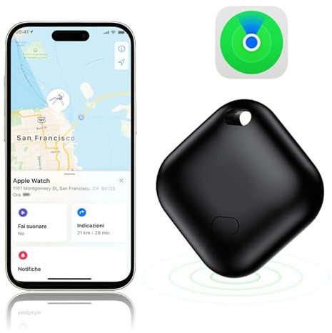 Qoosea Localizzatore intelligente per trovare oggetti smarriti, posizionamento accurato e anti-smarrimento, trovare chiavi/portafogli o bambini più grandi, adatto solo per iOS non con Android