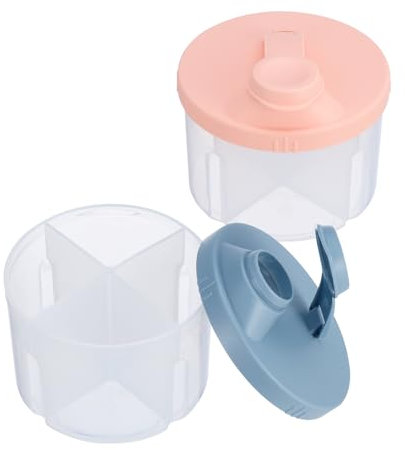 saerryor 2Pcs Milk Powder Dispenser with Snap-On Lid, Formula Powder Pots, Non-Spill Portable Milk Powder Container Milk Powder Storage Outdoor Food Container for Travel Outdoor (Frosted)