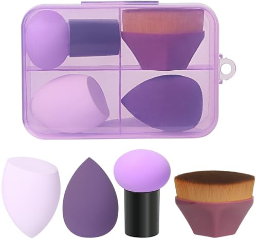 Lot de 4 éponges de maquillage (purple)