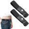 witeup 2 Stück Ohne Schnalle Gürtel Schnallenfrei Elastischer, Stretchgürtel Herren Damen Unsichtbarer Gürtel Ledergürtel Ohne Schnalle, Gürtel Ohne Schnalle Damengürtel für Jeans Hosen,Schwarz