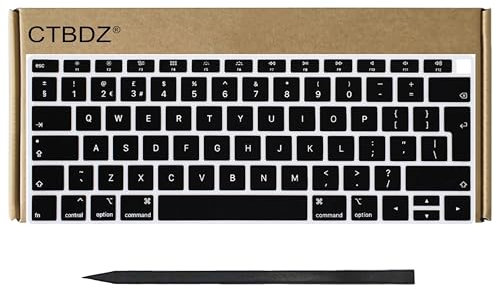CTBDZ Juego completo de teclas de teclado de repuesto compatibles con MacBook Pro Retina de 13 pulgadas y 15 pulgadas A1989 A1990 A1932 (versión británica)