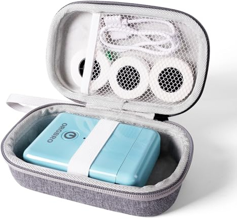 ORGBRO Étiqueteuse compatible X1/X3 pour étiqueteuse autocollante, support de rangement, rouleau de papier et câble USB (boîte uniquement)