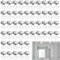 20 Pack Chrome Dome Screw Caps, 14mm Clip-On Decorative Covers for Mirror Screws, Stainless Steel Anti Rust Caps for Bathroom/Kitchen/Commercial Spaces (Chrome Finish)