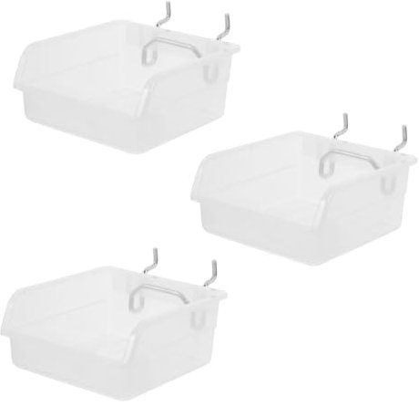 DOITOOL 3pièces Bacs De Rangement pour Panneaux Perforés Organisateurs Outils pour Garage Boîtes De Rangement pour Écrous Et Boulons Conteneurs pour Petites