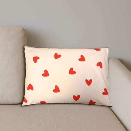 Natura – Cuscino per erbe aromatiche 50 x 34 cm con 10 erbe per un sonno tranquillo | Imbottitura 3D in fibra di silicone anallergica in poliestere | 100% cotone | piccoli cuori | idea regalo