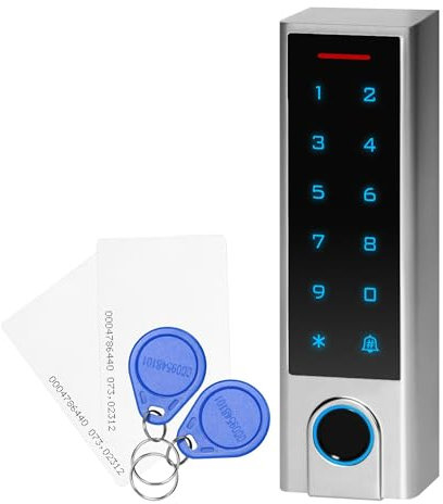 MIRATIC Digicode Portail avec Tuya App Serrure Connectée WiFi avec Accès par Porte-Clés RFID/Cartes/Empreinte Digitale/Code PIN/Tuya App - Résistante IP68