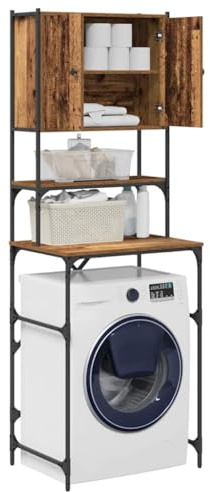 vidaXL Armadio per Lavatrice Legno Vecchio 68 x 48,5 x 194 cm, Mobile per Lavanderia, Soluzioni di Stoccaggio Rettangolari, Arredo Moderno e Compatto per la Casa