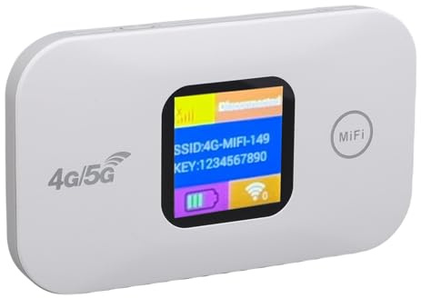 Hotspot Mobile 4G, Router WiFi da 300 Mbps Ad Alta velocità con Slot SIM Fino a 10 Dispositivi, Dispositivi Hotspot Portatili con Display a LED, per Campeggio da Viaggio