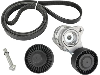 Tykick Serpentine Belt Tensioner Idler Pulley Drive Kit for BMW 128i 323i 325i 325xi 328i xDrive 328xi 330i 330xi 525i 525xi 528i xDrive 528xi 530i 530xi X3 X5 2006-2013 2.5L 3.0L L6 Replaces ADK0022P
