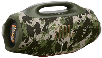 JBL Boombox 4, Portable Bluetooth Speaker, JBL Pro Sound with AI Sound Boost, IP68 Waterproof/Dustproof, Up to 34H Playtime, Auracast Multi-Speaker Connection, Two Bass Boost Settings, Camo