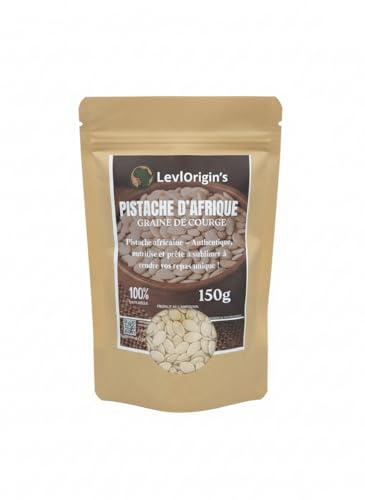 Levlorigin's Pistaches Africaines Naturelles, Graines de Courge Premium, 150g, 100% Pures