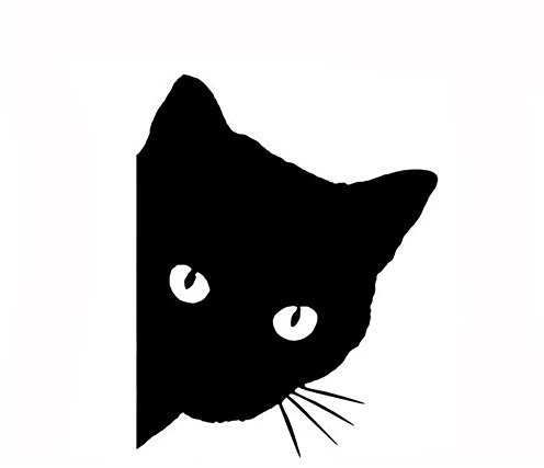Black Cat Head Sticker Vinyl Car Scooter Car Tuning Truck