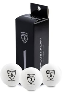 Killerspin 4-Star 40+ White Ping Pong Balls - New Standard ABS Plastic 40mm Table Tennis Balls - Competition Balls for Tournament Play - ITTF Quality (3 White Ball-Pack)
